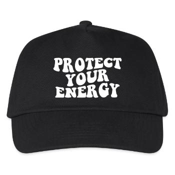 Schützen Sie Ihre Energie, Motivation - Kinder Basecap - Schwarz - Vorne