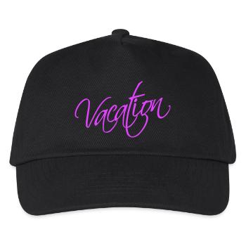 Vacation Saying Text Island Beach Lettering Logo - Kids’ Baseball Cap - black - Front