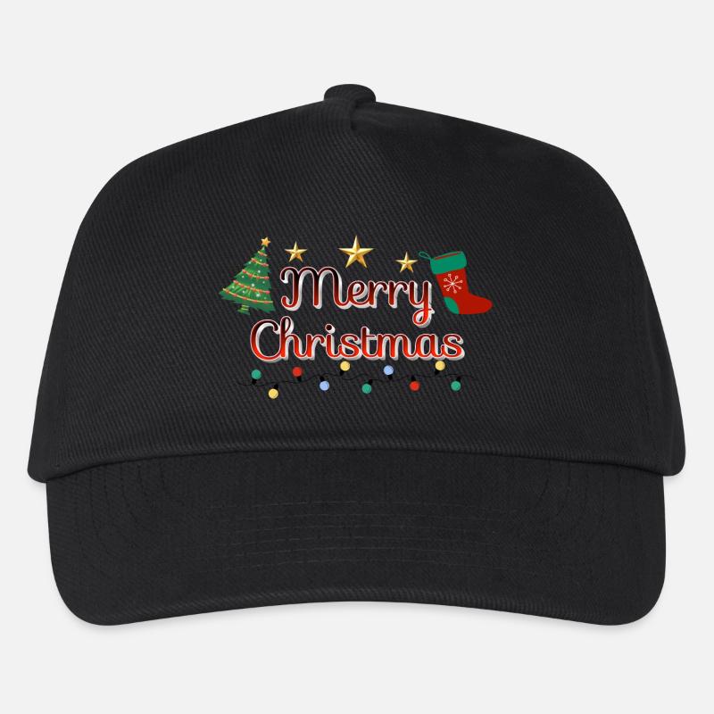 Joyeux sapin de Noël - Casquette de baseball Enfant - noir