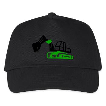 Excavatrice - Casquette de baseball Enfant - noir - Devant