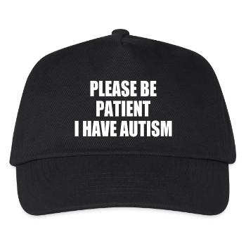 please be patient i have autism - Kinder Basecap - Schwarz - Vorne