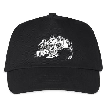 Moto Montagnes Dolomites Free Freedom Biker Logo - Casquette de baseball Enfant - noir - Devant