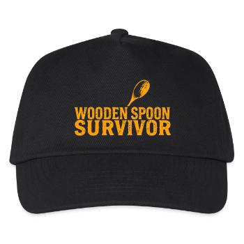 Holzlöffel Survivor Champion Lustig - Kinder Basecap - Schwarz - Vorne