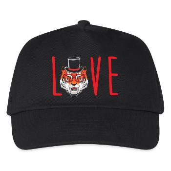 Tigre à dents de sabre - Casquette de baseball Enfant - noir - Devant