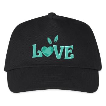 Love Planet Environmental Earth Day - Kinder Basecap - Schwarz - Vorne