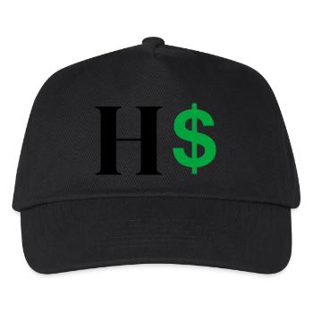 Letter h dollar - Kids’ Baseball Cap - black - Front