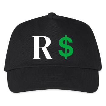 Buchstabe r Dollar - Kinder Basecap - Schwarz - Vorne