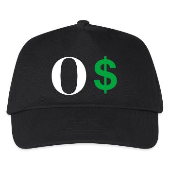 Buchstabe o Dollar - Kinder Basecap - Schwarz - Vorne