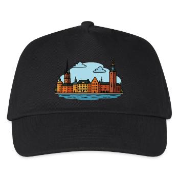 Stockholm City - Kinder Basecap - Schwarz - Vorne