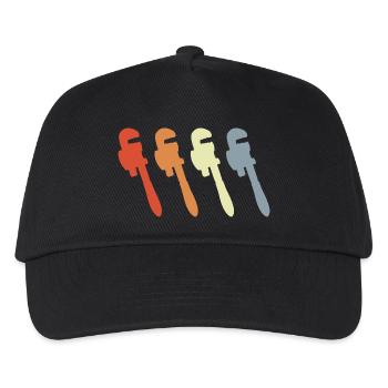Clé à pipe rétro - Casquette de baseball Enfant - noir - Devant
