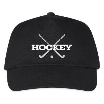 Hockey Emblem Farbwechsel - Kinder Basecap - Schwarz - Vorne