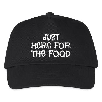 Juste ici pour la nourriture drôle de gourmand dire - Casquette de baseball Enfant - noir - Devant