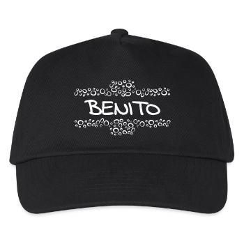 First name Benito - Kids’ Baseball Cap - black - Front