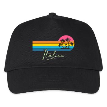 Italien - Kinder Basecap - Schwarz - Vorne
