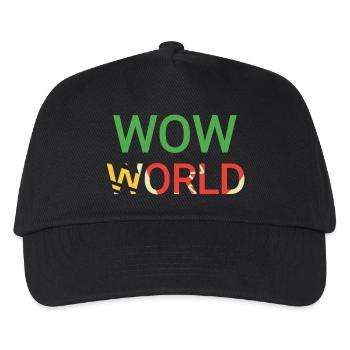 wow world texte coloré - Casquette de baseball Enfant - noir - Devant
