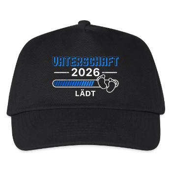 VATERSCHAFT 2026 LÄDT Bald Papa Lustig - Kinder Basecap - Schwarz - Vorne