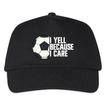 Ich schreie, weil es mir wichtig ist, Fußball-Elte - Kinder Basecap - Schwarz - Vorne