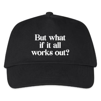 But what if it all works out? - Kids’ Baseball Cap - black - Front