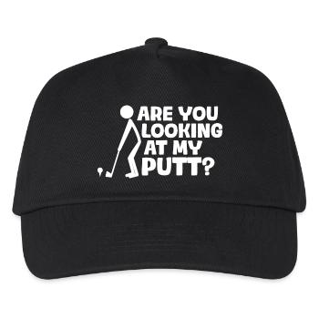 Are you looking at my putt? Golfer Golf Golfen - Kinder Basecap - Schwarz - Vorne
