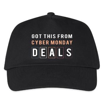 Cyber Monday Kaufrausch - Kinder Basecap - Schwarz - Vorne
