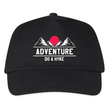 Adventure Awaits Go Explore Hike Nature Trails - Kinder Basecap - Schwarz - Vorne
