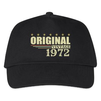 1972 Geburtstag 1972 - Kinder Basecap - Schwarz - Vorne