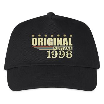 1998 Geburtstag - 1998 - Kinder Basecap - Schwarz - Vorne
