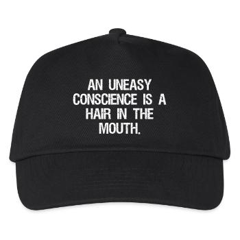 Une conscience inquiète est un cheveu dans la bouche - Casquette de baseball Enfant - noir - Devant