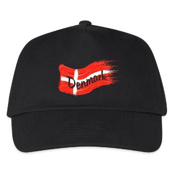 Danish flag - Kids’ Baseball Cap - black - Front