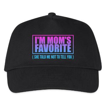 Unbestreitbar Mamas Liebling - Kinderspruch - Kinder Basecap - Schwarz - Vorne
