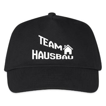 Team Hausbau - Kinder Basecap - Schwarz - Vorne