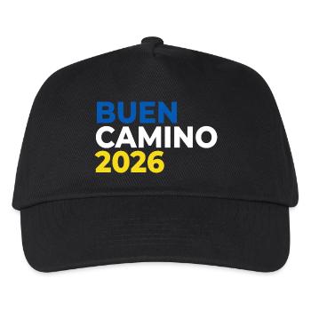 Buen Camino 2026 | Jakobsweg, Pilger, Santiago - Kinder Basecap - Schwarz - Vorne