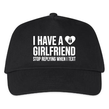 I Have A Girlfriend Stop Replying Anti Flirt Party - Kids’ Baseball Cap - black - Front