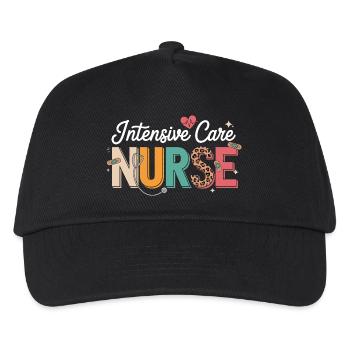 Intensive Care Nurse Farbenfroh - Kinder Basecap - Schwarz - Vorne