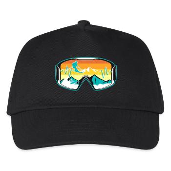 Skier's Goggles - Kids’ Baseball Cap - black - Front