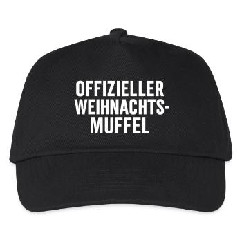 Offizieller Weihnachtsmuffel - Kinder Basecap - Schwarz - Vorne