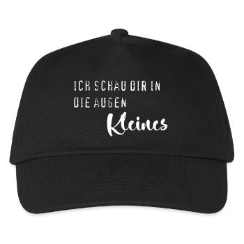 Schau dir in die Augen - Kinder Basecap - Schwarz - Vorne