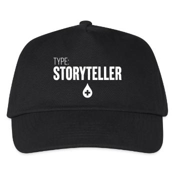 Geschichtenerzähler, Schriftsteller, Journalist, Blogger, Schreiben. - Kinder Basecap - Schwarz - Vorne