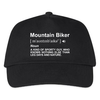 Mountain Biker Dictionary - Kids’ Baseball Cap - black - Front