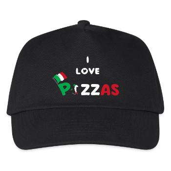Italian pizza pazzaiolo - Kids’ Baseball Cap - black - Front