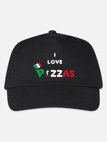Italienische Pizza Pazzaiolo - Kinder Basecap - Schwarz