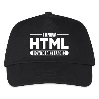 Programmation HTML d’humour disant - Casquette de baseball Enfant - noir - Devant