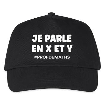 Je parle en x et y Prof de maths - Casquette de baseball Enfant - noir - Devant