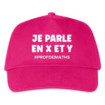 Je parle en x et y Prof de maths - Casquette de baseball Enfant - fuchsia - Devant