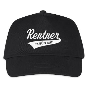 Rentner – Ik Bün Rut! (Plattdeutsch / White) - Kinder Basecap - Schwarz - Vorne