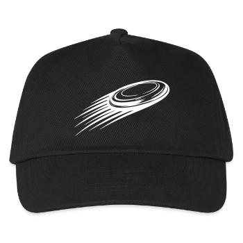 Wurfscheibe Bewegung Weiß Symbol - Kinder Basecap - Schwarz - Vorne