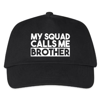 Mein Trupp nennt mich Bruder Typografie-Slogan - Kinder Basecap - Schwarz - Vorne
