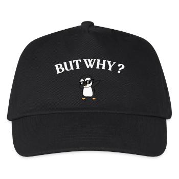 But Why? Pinguin Stil - Kinder Basecap - Schwarz - Vorne