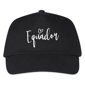 Ecuador Heart Women's Love Ecuador - Kinder Basecap - Schwarz - Vorne