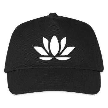 Fleur de lotus Fleur de lotus Fleur de lotus Fleur blanche Fleur blanche - Casquette de baseball Enfant - noir - Devant